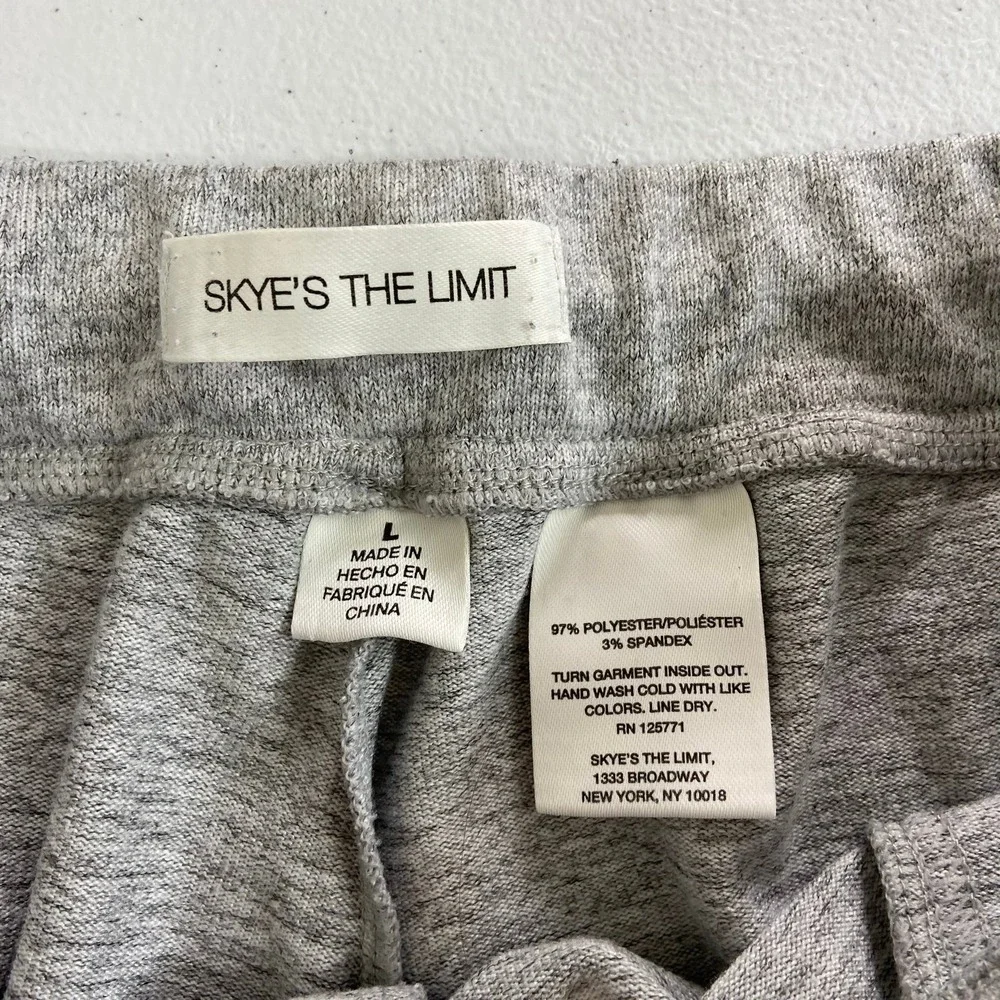 Skye's The Limit women's gray soft‎ knit pocket lounge sweatpants joggers large - Picture 7 of 8
